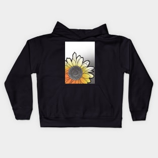 bold style sunflower closeup Kids Hoodie